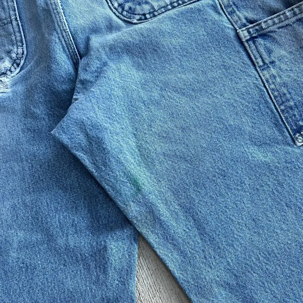 Carhartt faded denim blue jean double knee work wear carpenter pants